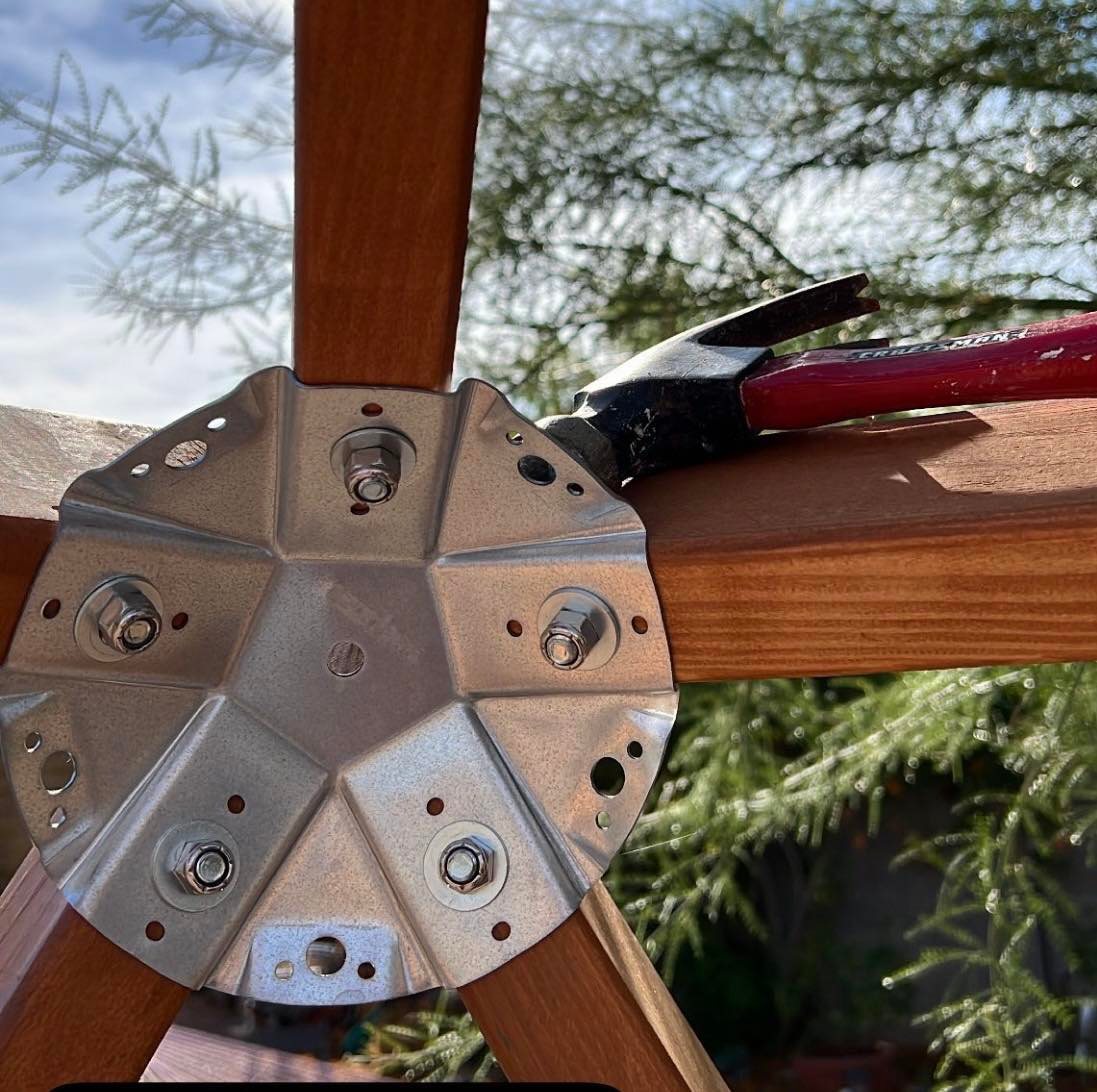 Magidome Geodesic Dome Connectors make building a geodesic dome easy, fun and affordable. We set out to produce the best geodesic dome connectors to build a diy yurt, greenhouse, chicken coop, festival tent, hunting blind, trellis, gazebo, pergola, fort, shelter, shed, stage, meditation yoga dome!