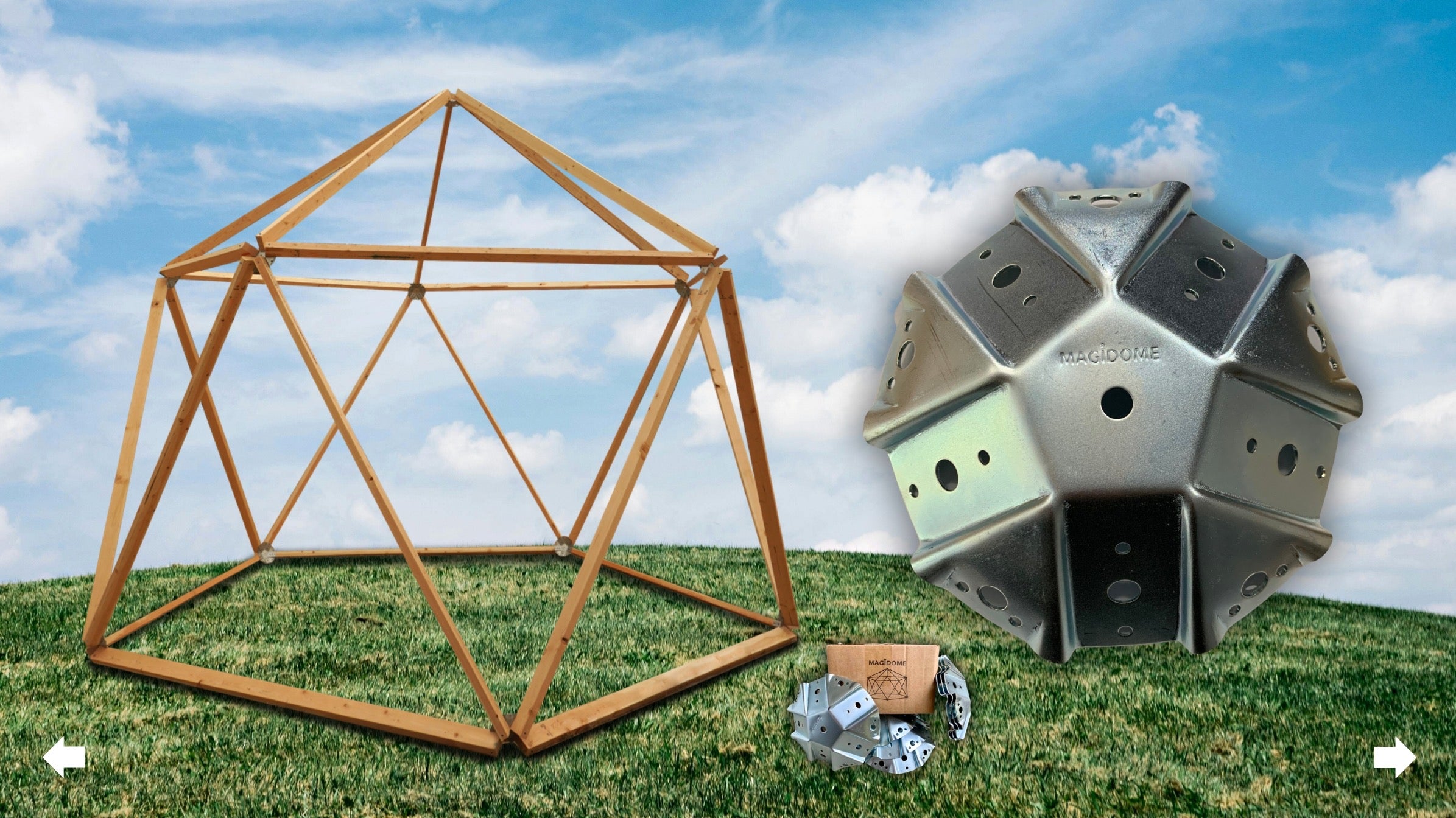 Magidome Geodesic Dome Connectors make building a geodesic dome easy, fun and affordable. Build a diy yurt, greenhouse, chicken coop, festival tent, hunting blind, trellis, gazebo, pergola, fort, shelter, shed, stage, meditation yoga dome! The dome connector!