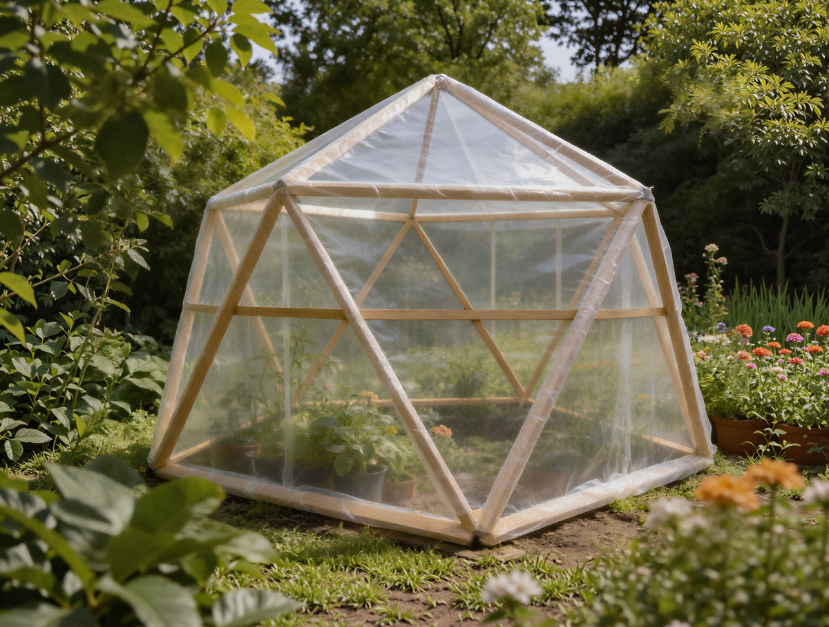 diy geode geodesic greenhouse