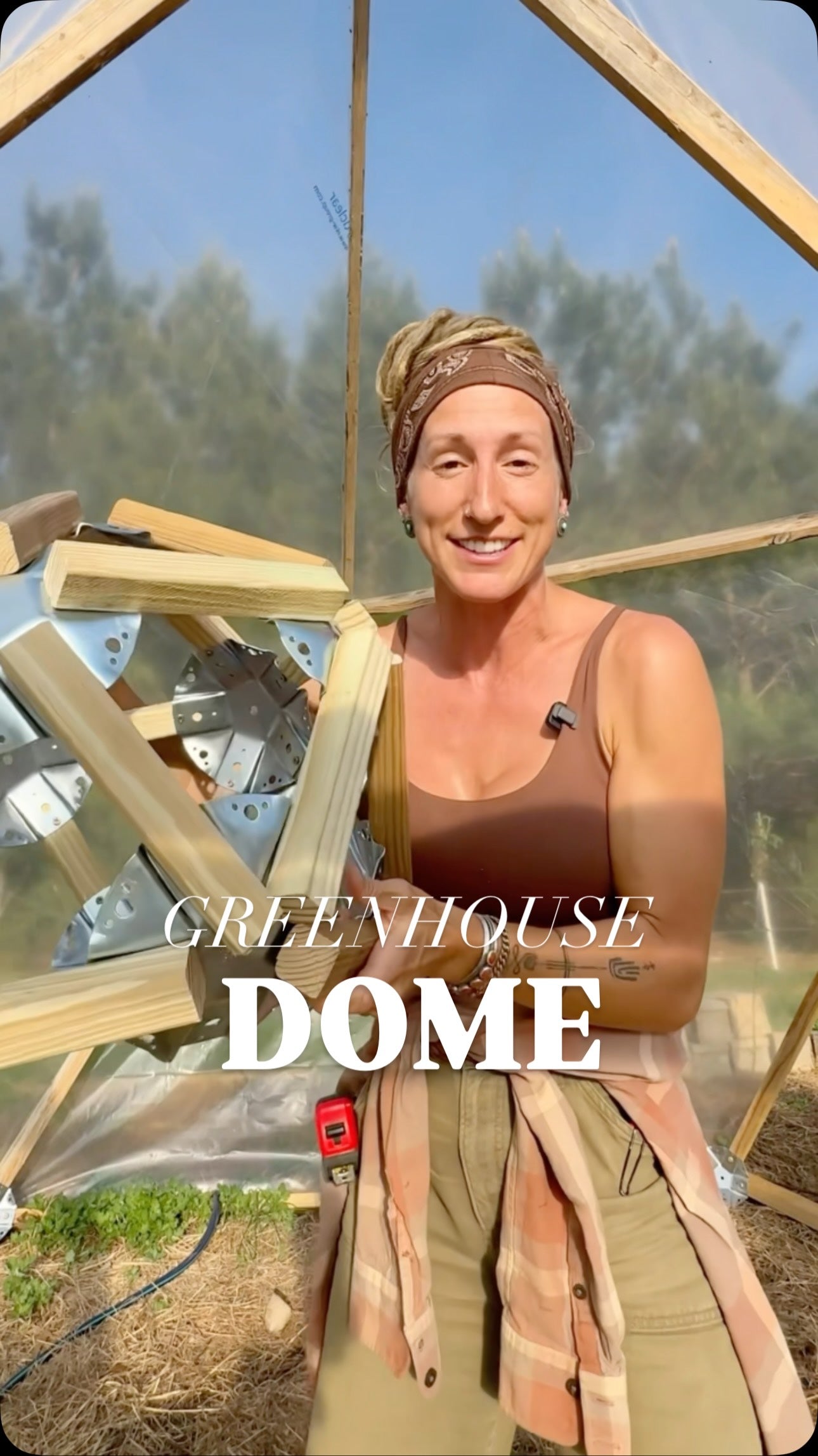 Load video: build your own geodesic greenhouse with Magidome geodesic dome connectors.