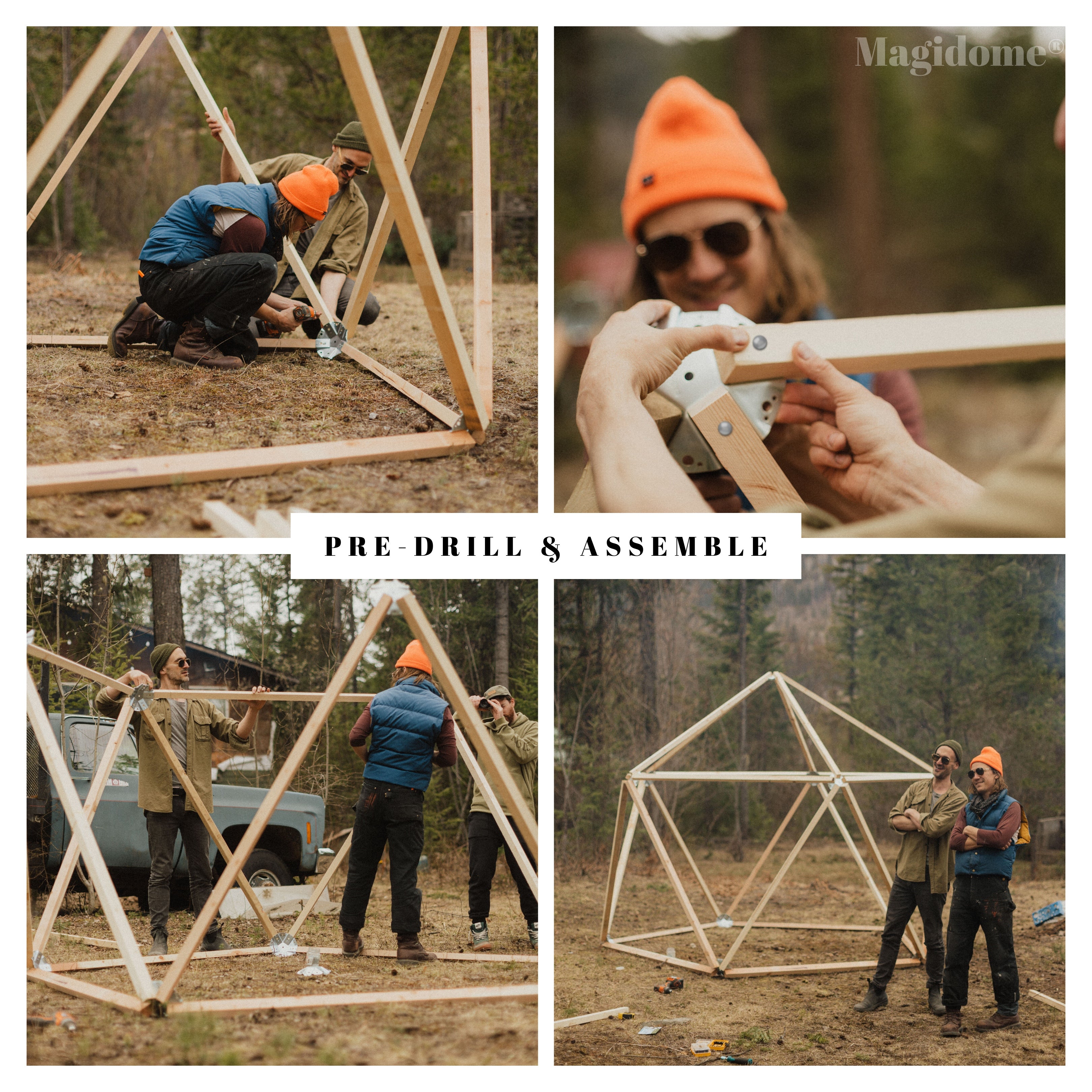 Magidome Geodesic Dome Connectors make building a geodesic dome easy, fun and affordable. We set out to produce the best geodesic dome connectors to build a diy yurt, greenhouse, chicken coop, festival tent, hunting blind, trellis, gazebo, pergola, fort, shelter, shed, stage, meditation yoga dome!