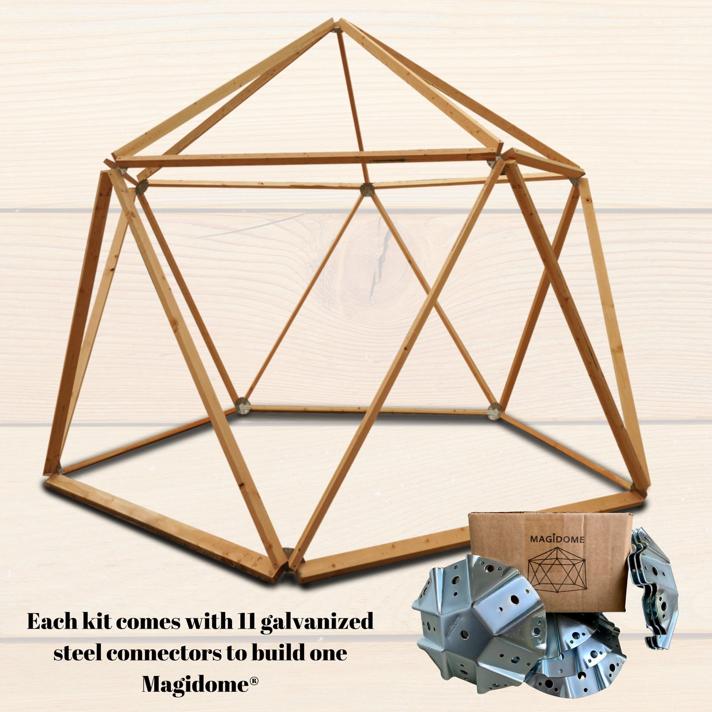 Magidome Geodesic Dome Connectors make building a geodesic dome easy, fun and affordable. Build a diy yurt, greenhouse, chicken coop, festival tent, hunting blind, trellis, gazebo, pergola, fort, shelter, shed, stage, meditation yoga dome!